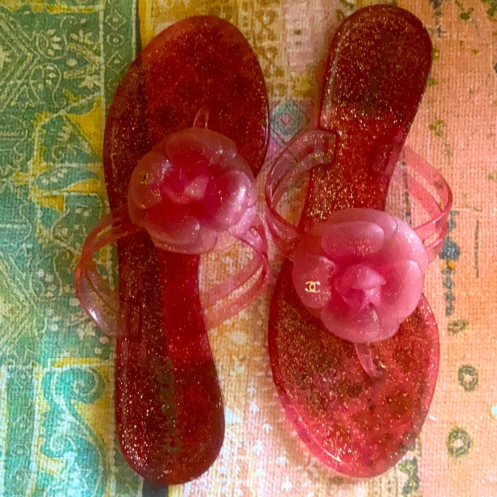 🌸🌺PINK CHANEL FLOWER JELLIES 🌺🌸 - Picture 2 of 9